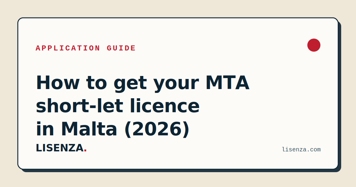 How to Get Your MTA Short-Let Licence in Malta (2026 Guide)